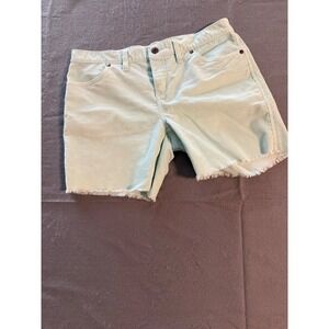 Carve Designs Mint Green Corduroy Cut Off Shorts Women 6 Organic Cotton Stretch